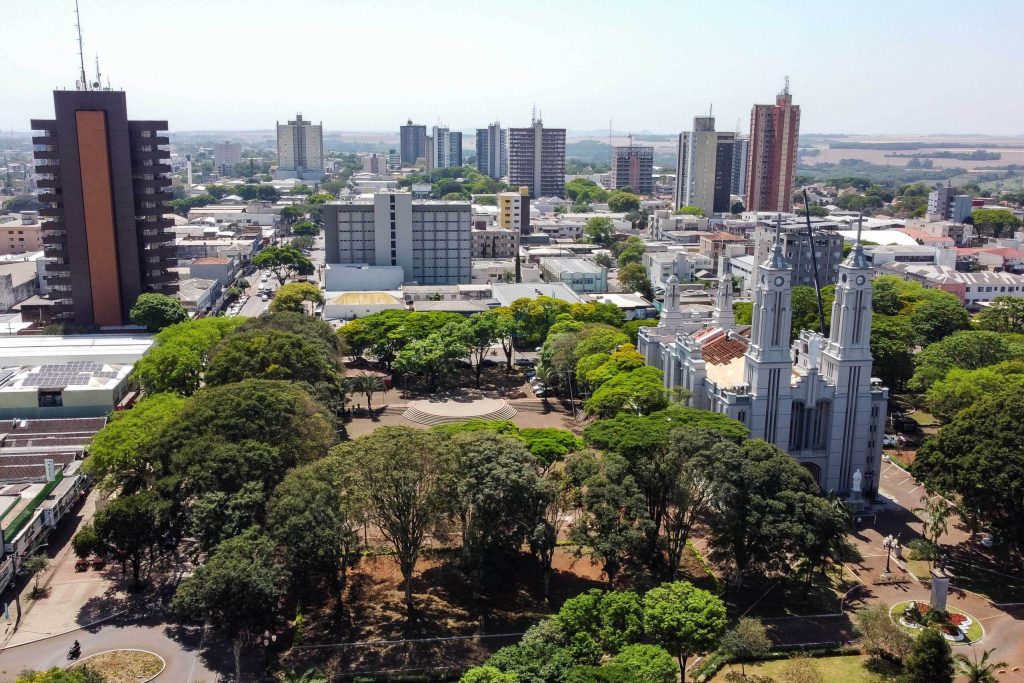 Vista da cidade de Campo Mourão, no Paraná