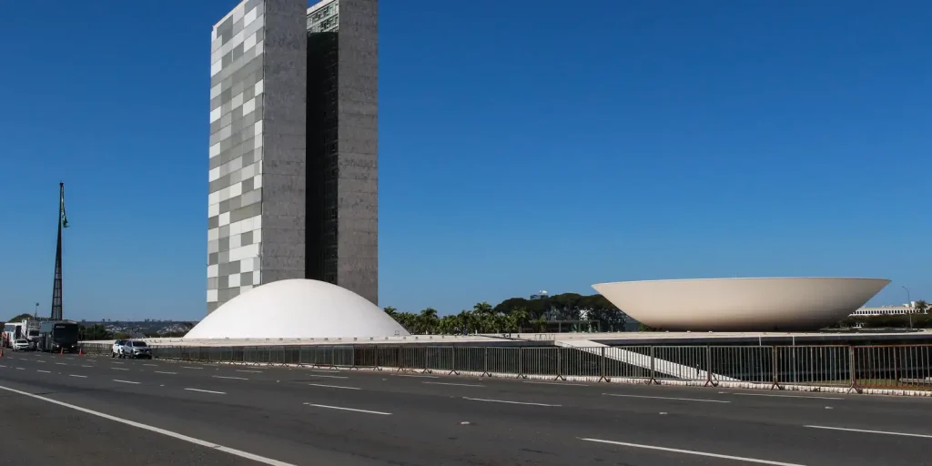 O presidente Lula em encontro com os presidentes do Senado e da Câmara